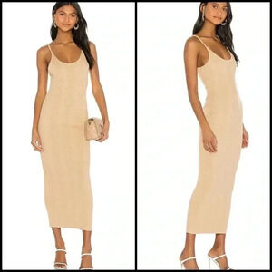 The RANGE X REVOLVE Braided Midi Dress in Desert